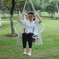 Hanging Cottton Rope Hammock Chair Swing Set Hand Knitted Patio Swing Seat Lazy Rocker Outdoor Home Garden Furnitures