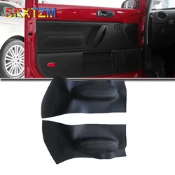 SRXTZM New 2pcs Black Microfiber Leather Door Handle Armrest Panel Decorative Cover For Volkswagen Beetle 1998-2010