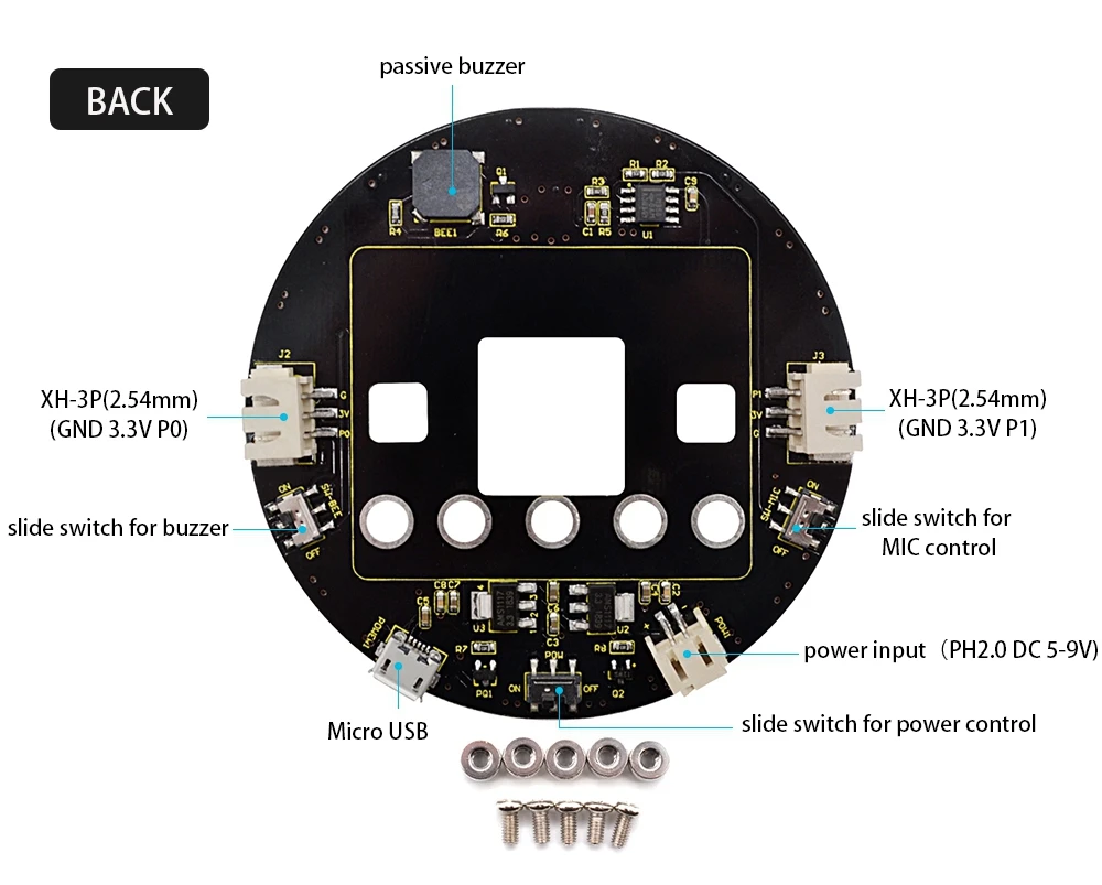 Keyestudio Micro Bit 6812 Full RGB LED Vòng Shield Ban Cho Micro: Bit