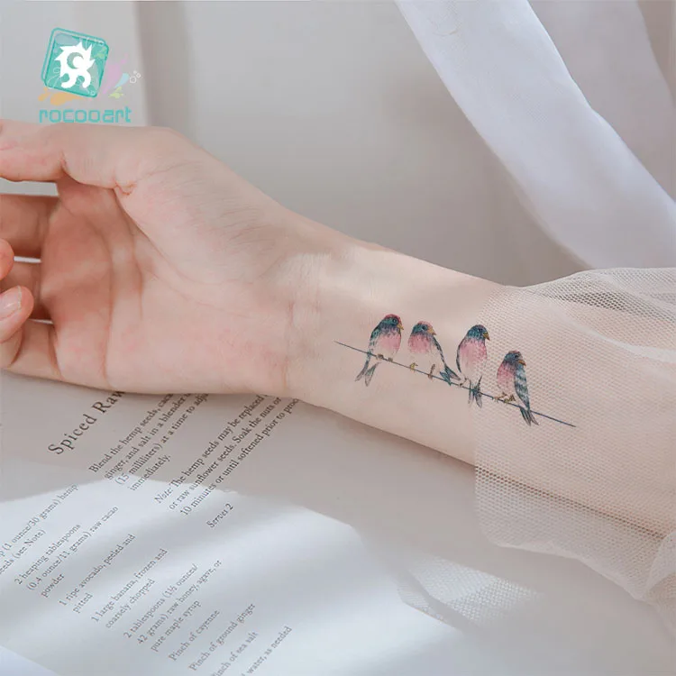 Fashion Waterproof Temporary Tattoo Women on Hand Sex beauty flash Tatoo Sticker rabbit bird fish Design Fake Body Taty