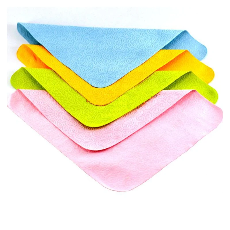 100pcs 4colors Auspicious cloud pattern blue green pink yellow glasses cloth camera cloth lens cloth cleaning cloth camera clean