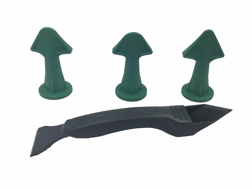 Caulking Tool Kit Kit Schraper Kit Troffel Caulking Tool Kit (4 Stuks) met Een Borstel Rvs Removal Tool