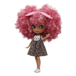 ICY DBS Blyth Doll dark skin joint body New matte face Cute mixed color explosion head DIY sd gift toy
