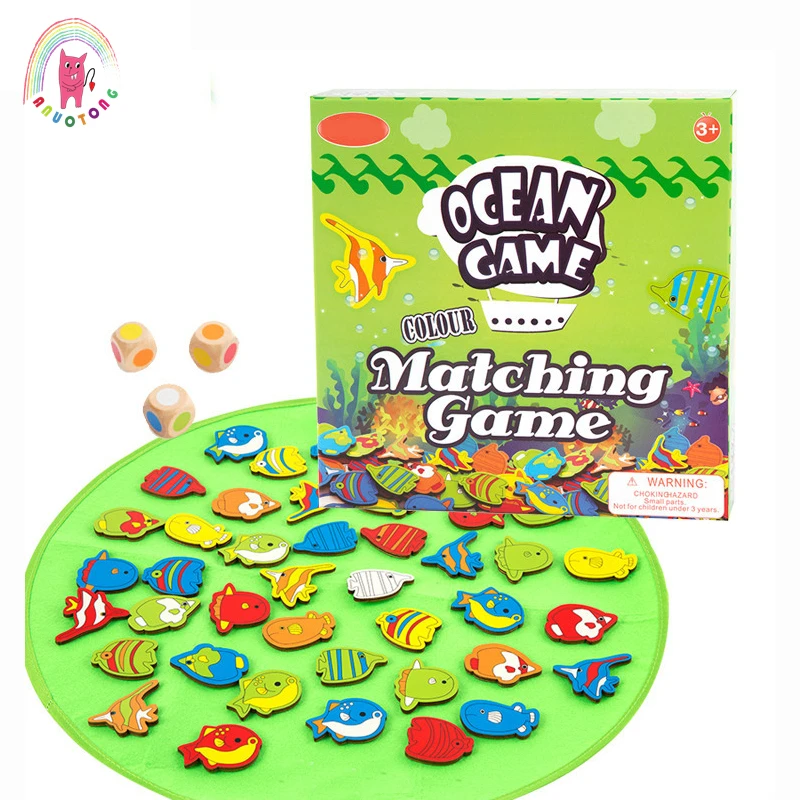 Children's wooden puzzle training toy board game chess memory matching game model animal learning education children puzzle toys