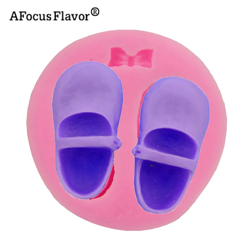 1 Pc 3D Shoes Silicone Mold Children\'s Day Candy Cake Decoration Baking Tools Baby Shoes Silicone Mold Molde De Silicone