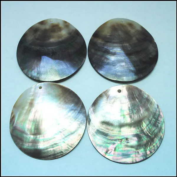 5PCS Nature Black Lips Shell Beads Mother Of Pearl Saltwater Round Shape Size 20MM 25MM 30MM 40MM 50MM 60MM 80MM