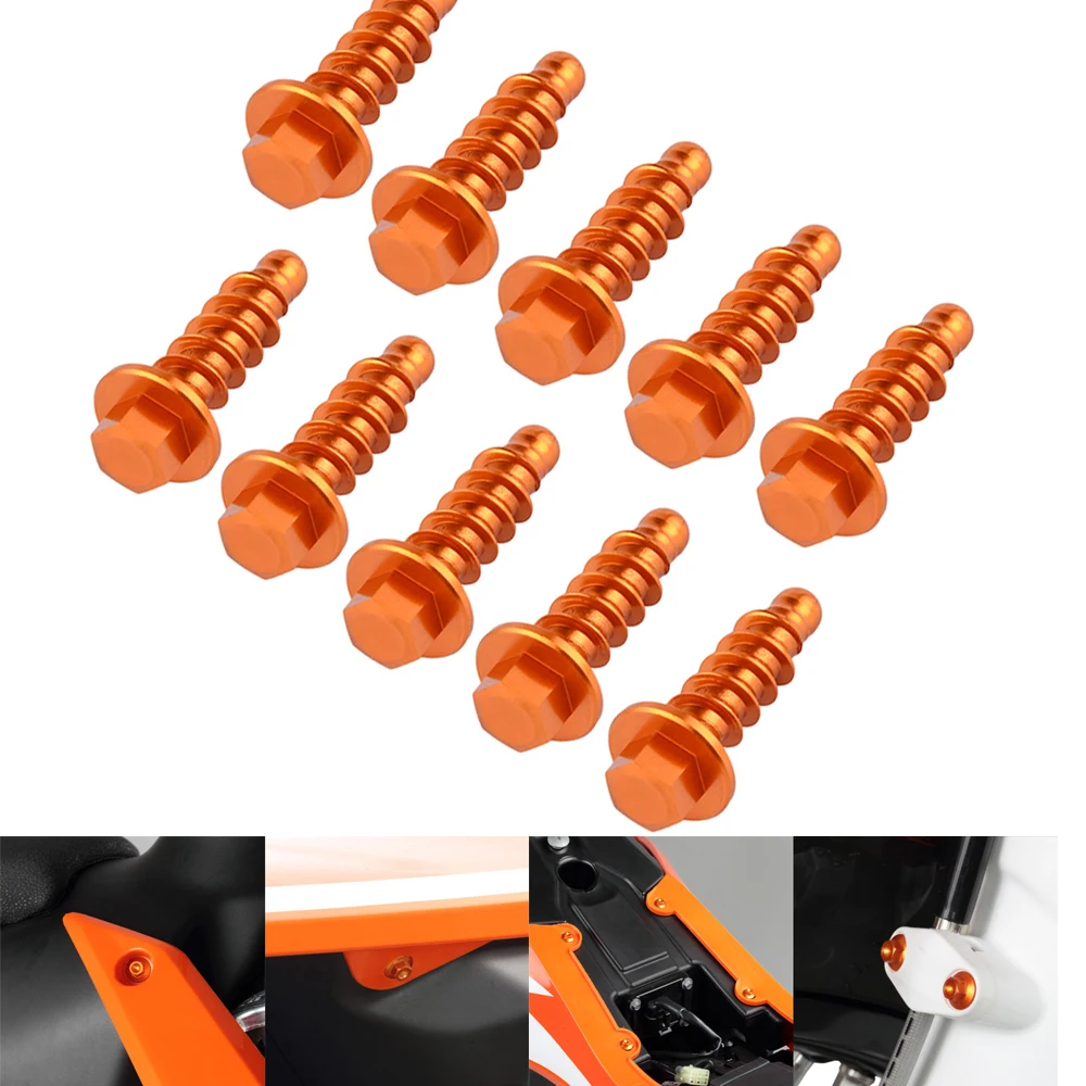 

NICECNC Tapping Screw Motorcycle Cover Guard Bolts For KTM SX SXF EXC EXCF XC XCF XCW XCFW 125 200 250 300 350 400 450 500 530