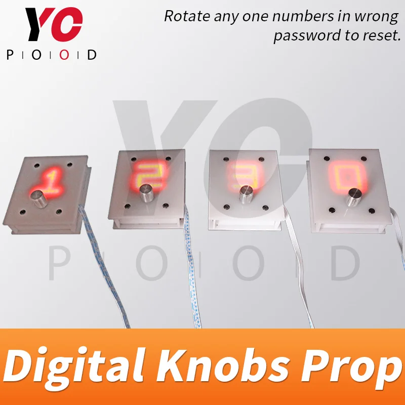 YOPOOD Digital Knobs Prop escape room game rotate the metal knob in right numbers to unlock chamber supplier