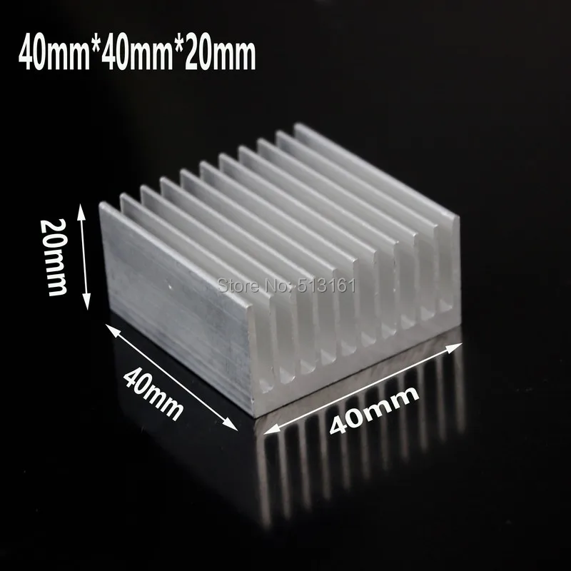 50 Pieces Gdstime Aluminum Heat Sink IC Heatsink Cooling Fin 40 x 40 x 20mm for LED Transistors