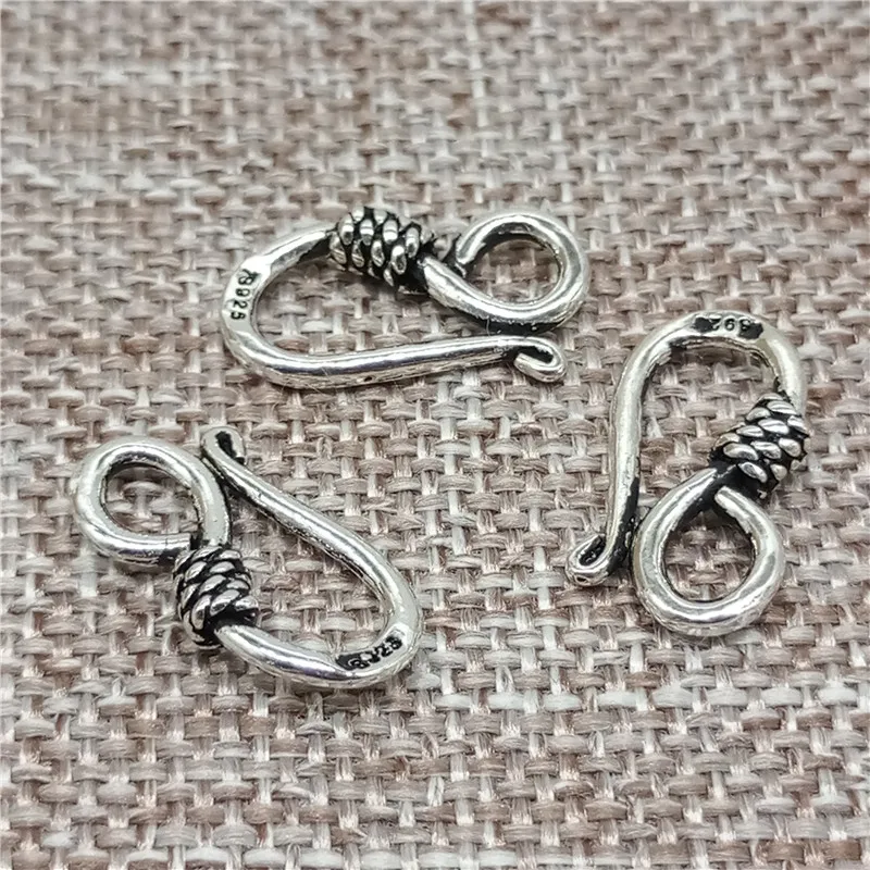 6pcs of 925 Sterling Silver Hook Connector Clasps for Bracelet Necklace