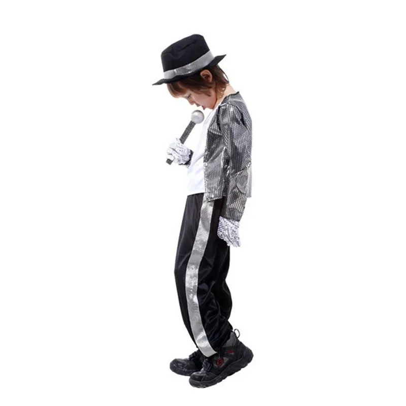 Compleanno carnevale Michael Jackson Costume Cosplay bambini ragazzo Superstar cantante Dance Party Dress