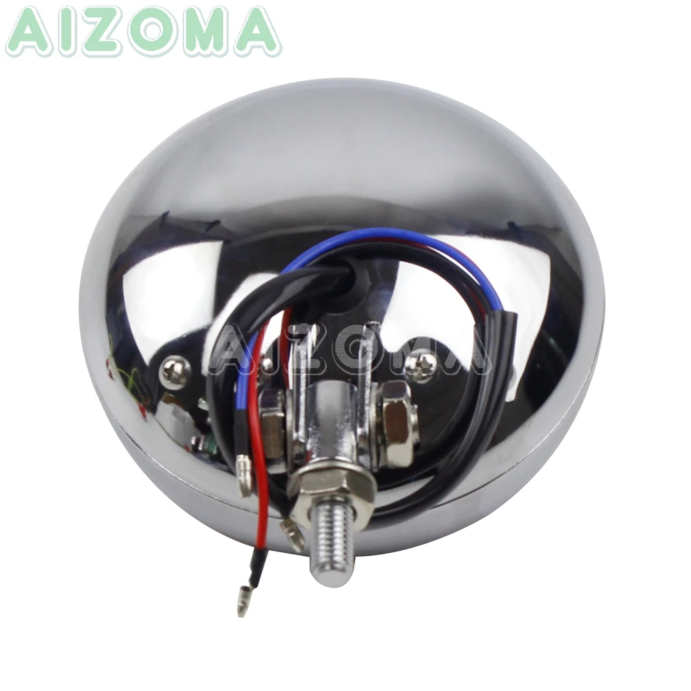 Yellow Cafe Racer Headlight 4.5 inch Motorcycle Universal Headlamp Head Lights Chrome for Harley Honda Yamaha SX650 CB250 XJ1500