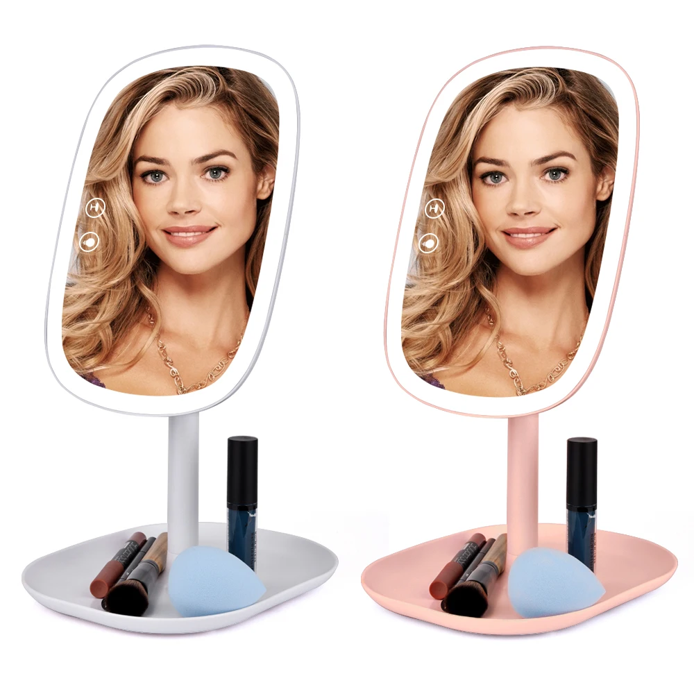 

Multifunctional Smart Makeup Mirror Light With 10X Magnifying Glass Portable Compact Desklamp Touch Screen Cosmetic Mirror