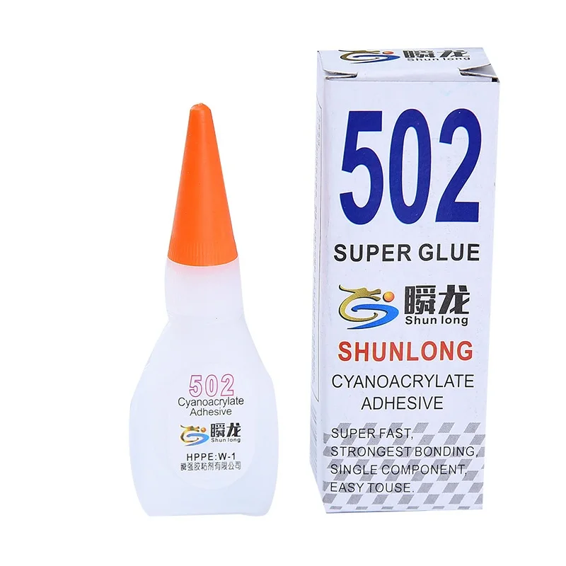 1pc 502 Super Liquid Glue Instant Quick-Drying Adhesive Strong Bond Leather Rubber Wood Metal Glass Toys Home Office Supplies