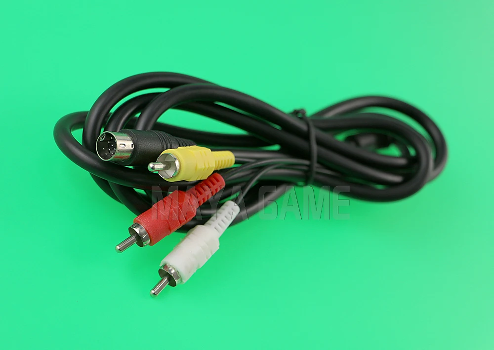 OCGAME رائجة البيع عالية الجودة 6FT 1800 مللي متر ريترو بت AV RCA الصوت والفيديو كابل ل Sega Genesis 2 3 II III اتصال الحبل