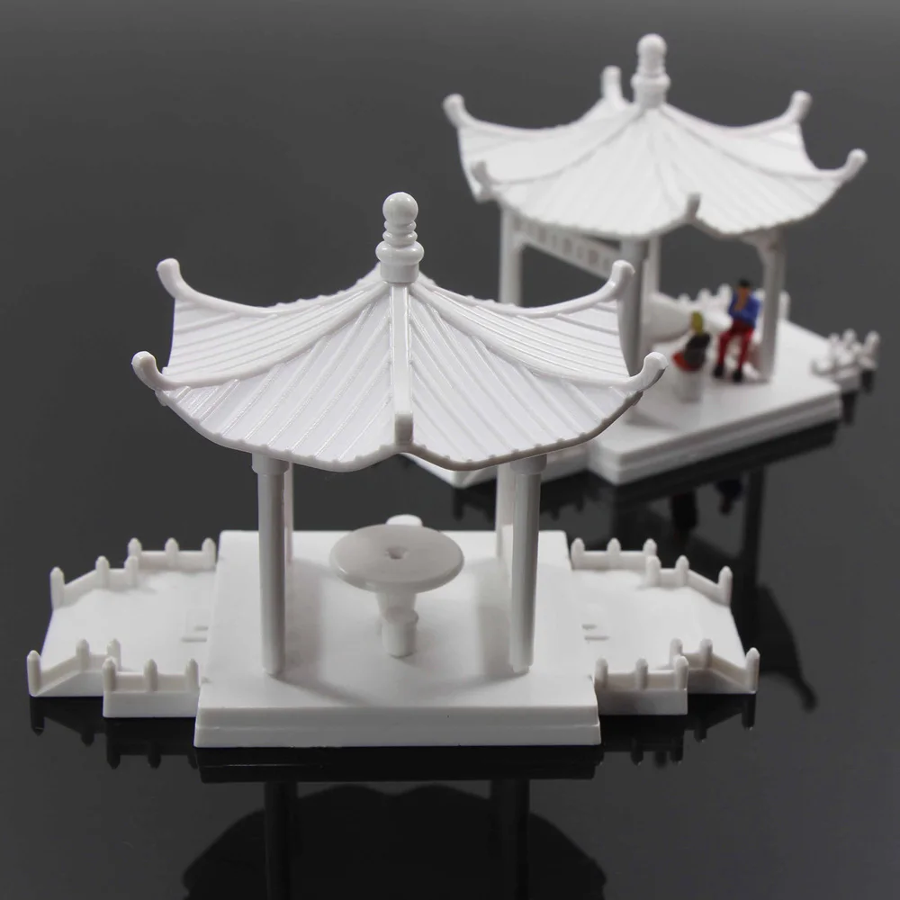 Gy01 2 Sets Paviljoen Model Gloriette Chinese Bouw Educatief 1:100 1:75 1:160 Spoorwegmodellering