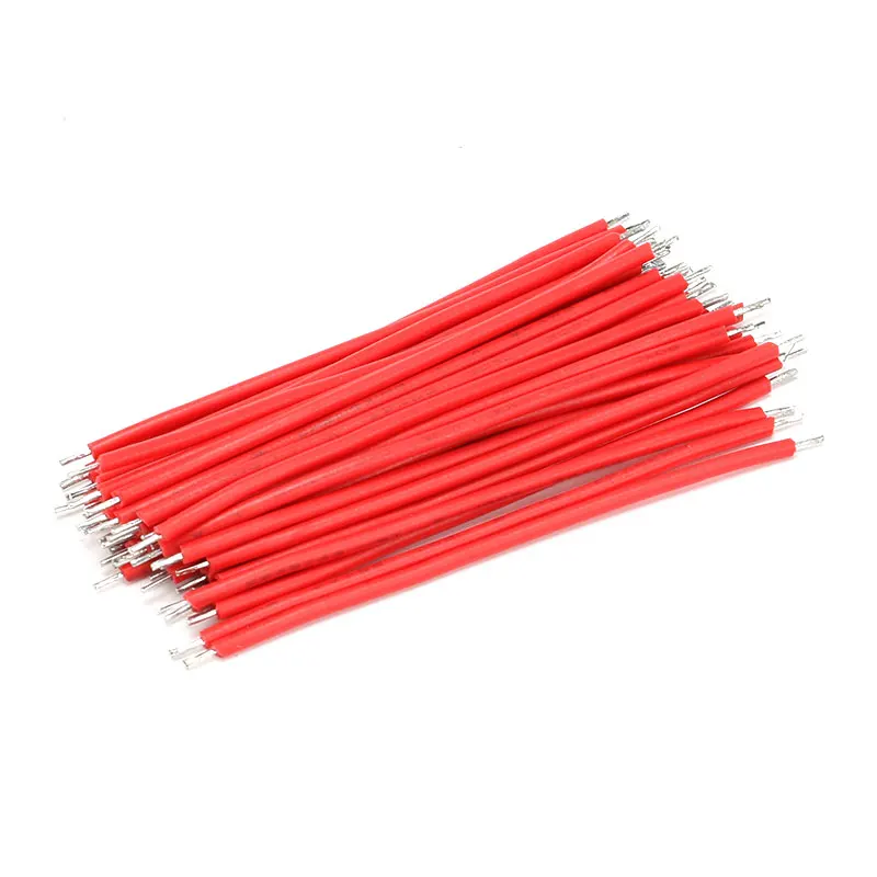 200pcs/set Tin-Plated Breadboard Jumper Cable Wire 5cm 24AWG For Arduino Red Black Color Flexible Two Ends PVC Wire Electronic