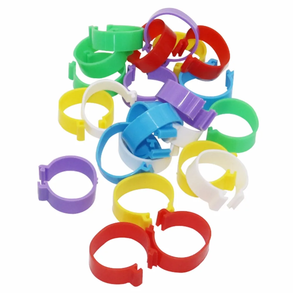 30 Uds diámetro interno 25mm anillo para pie de aves de corral tipo hebilla anillos de Clip pollo pato ganso adulto pavo aves de corral equipo de cultivo