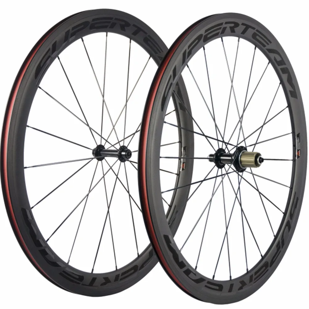 

SUPERTEAM Clincher 50mm Carbon Wheels Basalt Braking Surface Road Bike R13 Carbon Wheelset Racing Bicycle Wheel