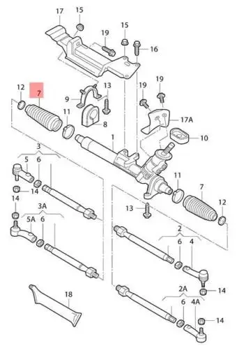 1J0422831B Steering Rack & Pinion Boot Rein Brand Fits VW Beetle Golf Jetta  AUDI 1J0 422 831 B