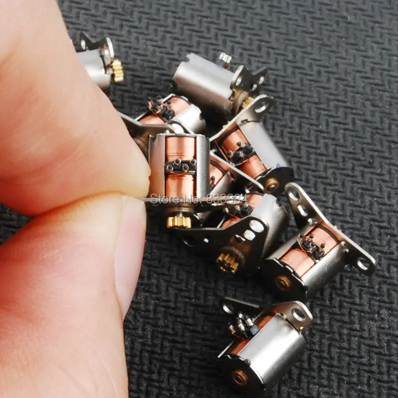 20pcs dia 3-5V dc 4 Wire 2 Phase Micro stepper motor with copper gear step angle 9degree