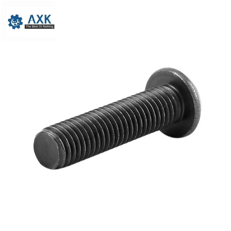 10/50Pcs M2 M2.5 M3 M4 ISO7380 10.9 Level Black Hexagon Socket Button Head Screw Furniture Mushroom Cap Hex Bolts