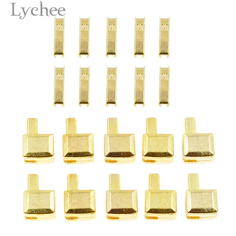 Lychee Leven 10 Sets Metalen Reparatie Rits Stopper Open Einde Rits Stopper Diy Naaien Rits Accessoires Voor Kleding