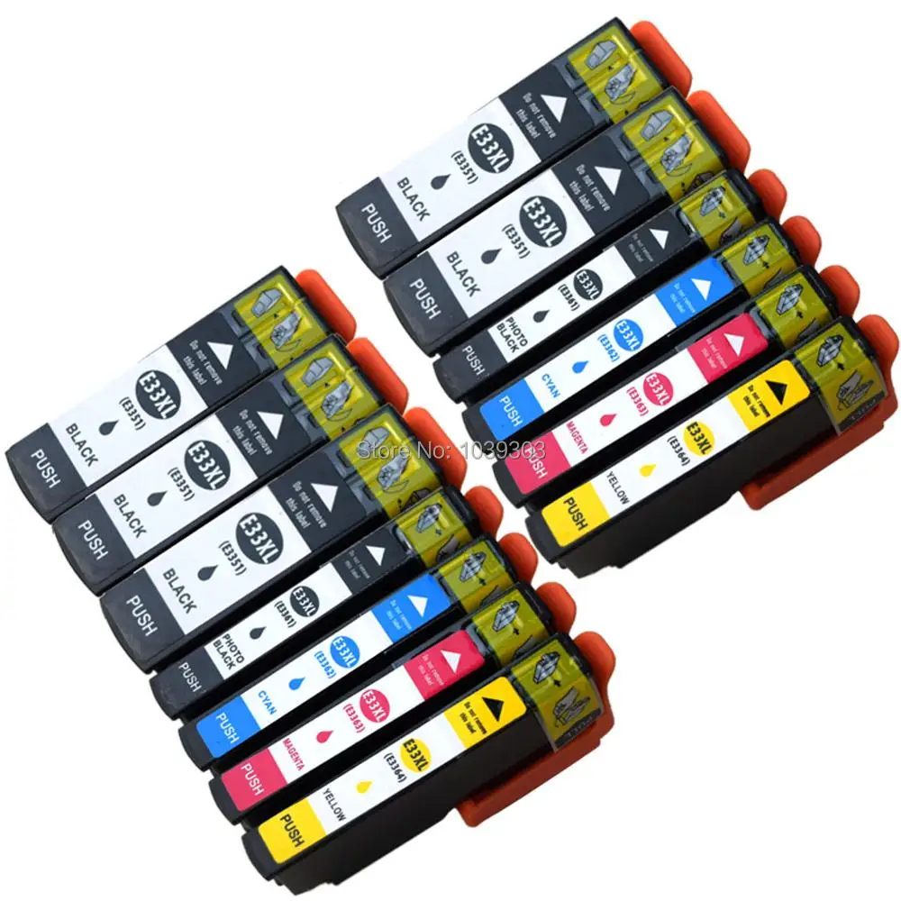 

13 Combo Set Chip T3357 T33XL Ink Cartridges Compatible For Epson Expression XP-635 Printers T3357 T3351 T3361 T3362 T3363 T3364