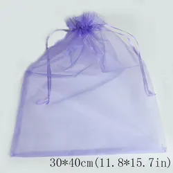 50 шт./упаковка, большие подарочные пакеты из органзы, 30x40 см, 35x50 см