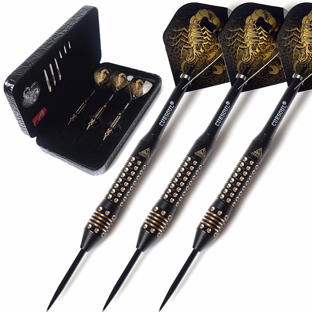 CUESOUL Black Scorpion 22g Deluxe Steel Tip Darts Set