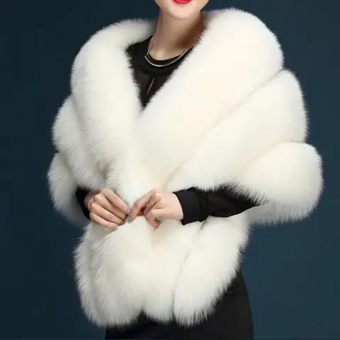 Faux Fur Bridal Bolero Shawl 2018 Floria
