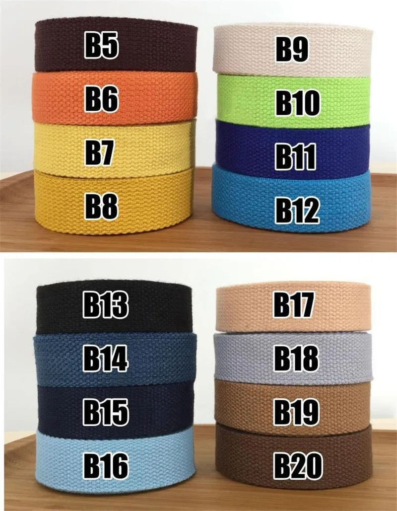 New 25mm(1\') 12 meter Canvas Ribbon Belt bag webbing/label ribbon/Bias binding tape Diy craft projects 40colors free shipping