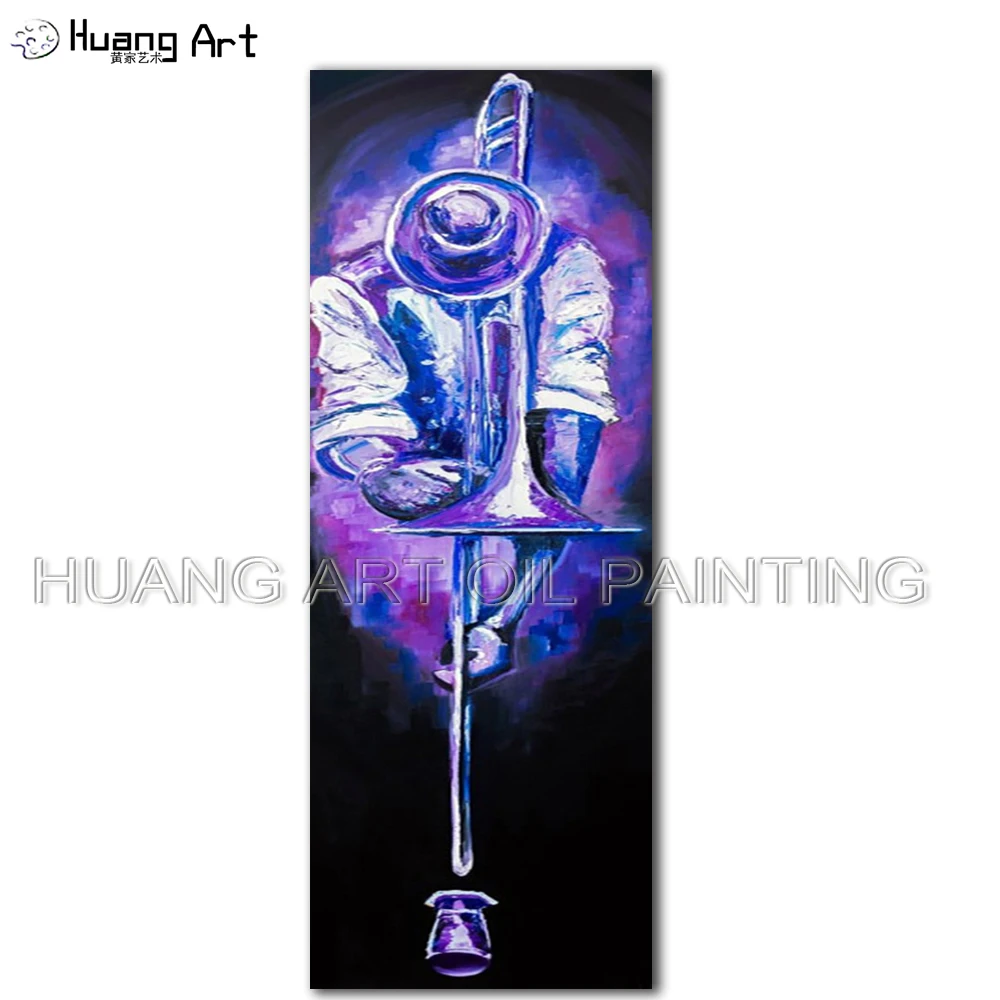 

Hand Painted Oil Painting on Canvas Music Wall Painting for Living Room Home Decor Abstract Knife Figure Picture Art