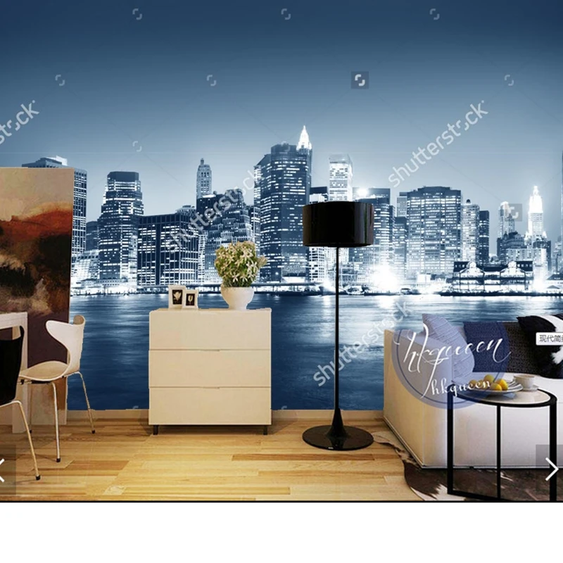 

Custom landscape wallpaper,Night New York City,3D photo mural for living room bedroom wall background wall waterproof wallpaper