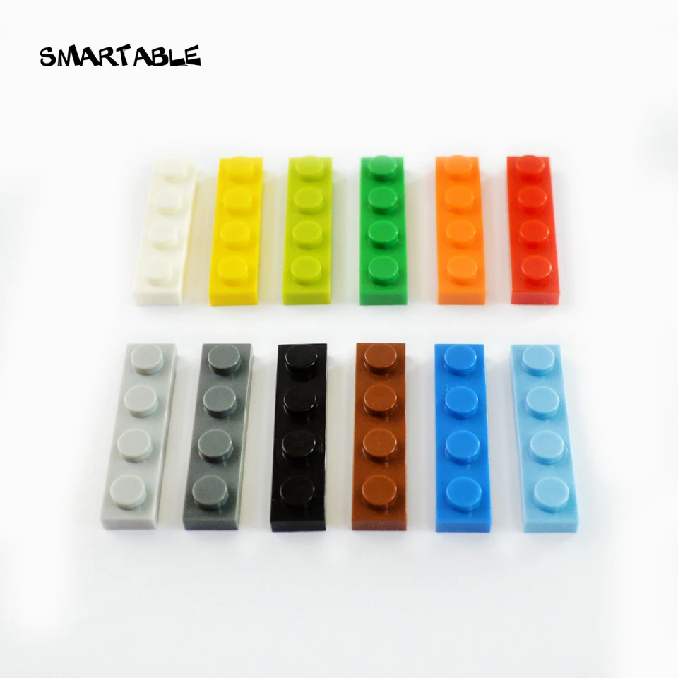 Smartable Plate 1X4 Building Blocks Parts LOGO DIY Educational Creative Toys Compatible Major Brands 3710 Gift MOC 158pcs/lot