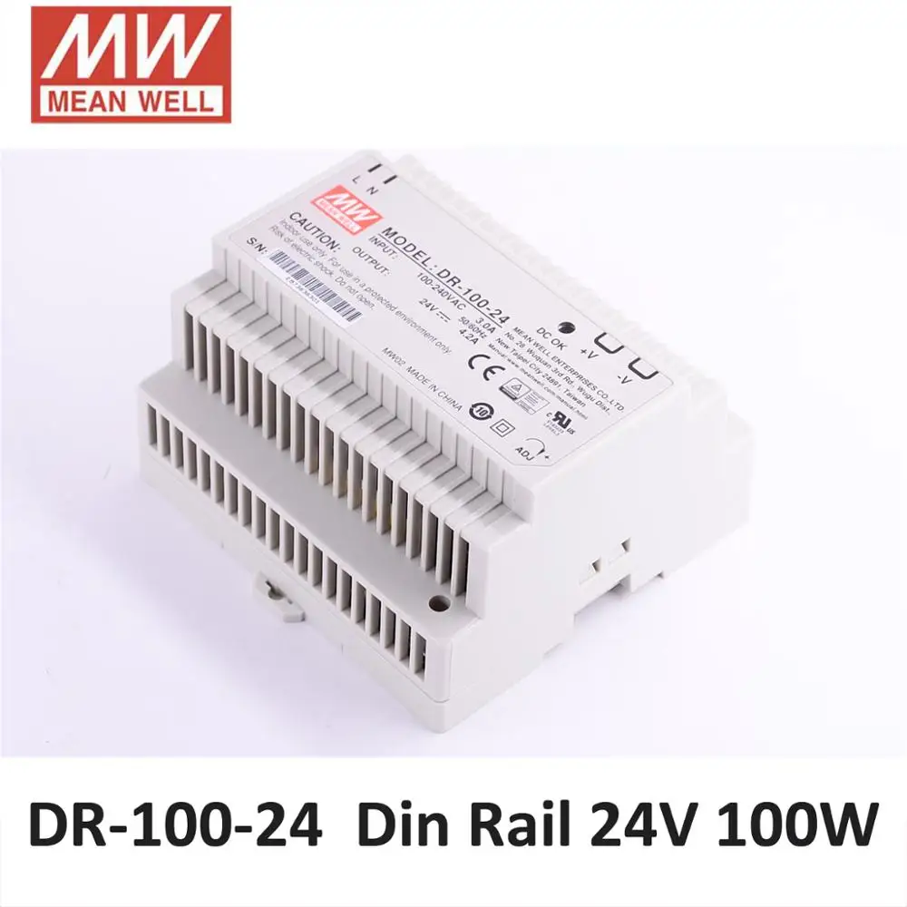 Imagem -04 - Genuine Meanwell Dr100-12 24 ac dc 100 w 24 v 12 v Industrial Din Rail Fonte de Alimentação 24 v 12 v 15 v 100 w Comutação Motorista Fonte de Alimentação