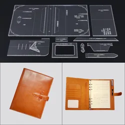 Acrylic Leather Notebook Cover Pattern Stencil Template Leather Sewing Pattern for Professional 17.5*24*3cm