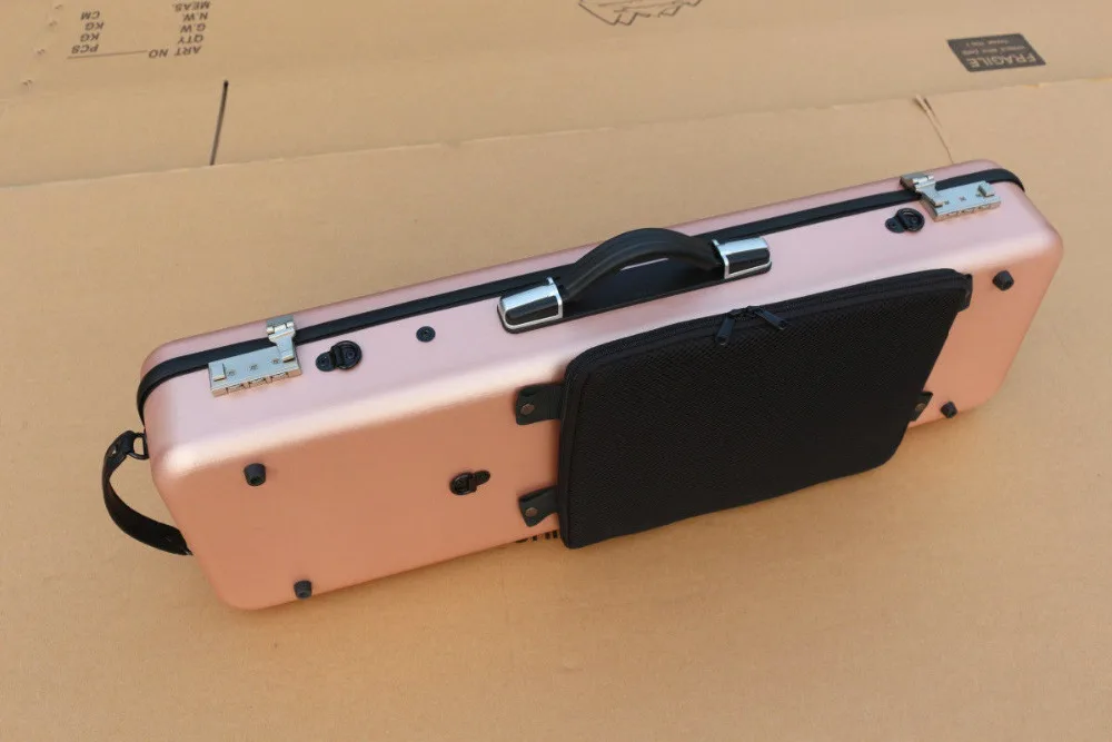 pink  violin case 4/4 Composite materials Weight-bearing 150kg Two code lock