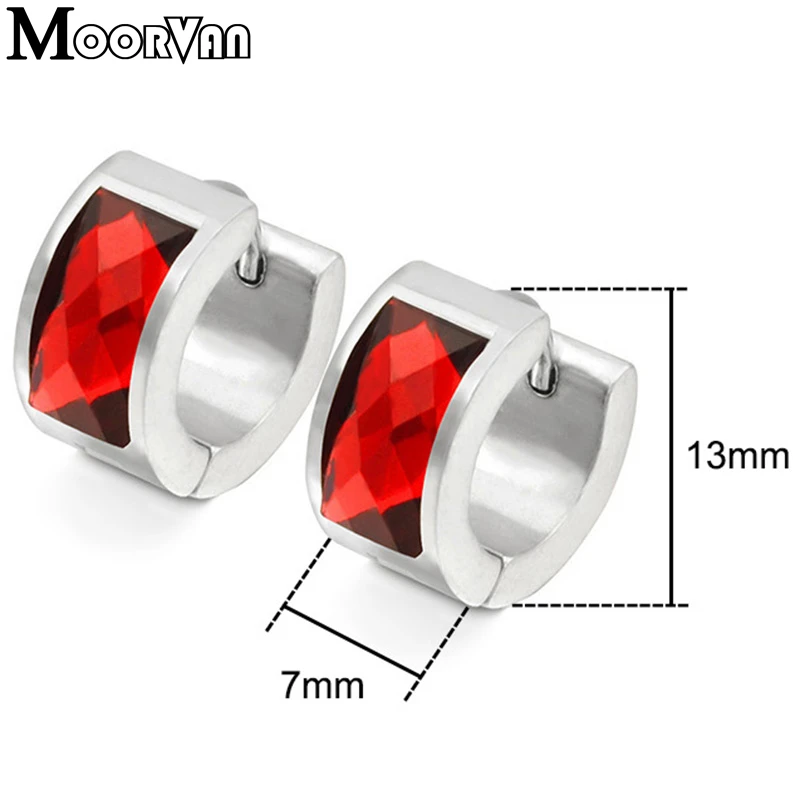 Moorvan Women Earrings Stainless Steel Acrylic Crystal Jewelry Stud Earring for Woman Brincos 2018 Lady Christmas Gift VE355