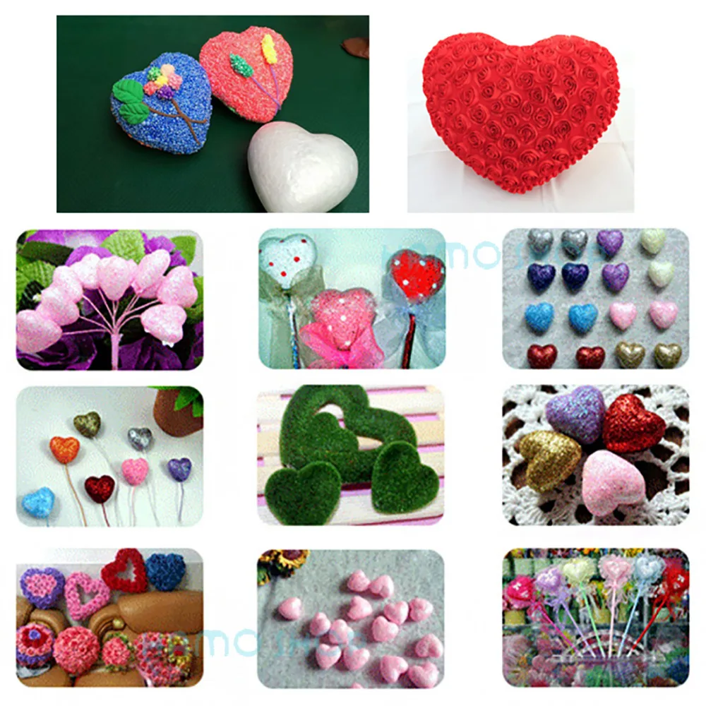 Heart Modelling Heart Ring Polystyrene Styrofoam Foam Ball Christmas Wedding Party Decoration Supplies Home Decoration DIY Craft