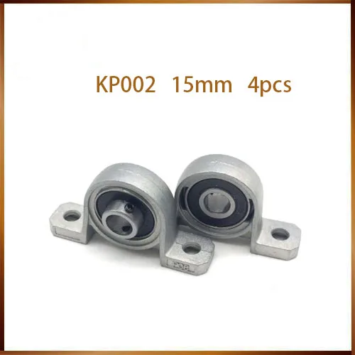 

4pcs 15mm caliber Zinc Alloy mounted bearings KP002 UCP002 P002 insert bearing pillow block bearing housing