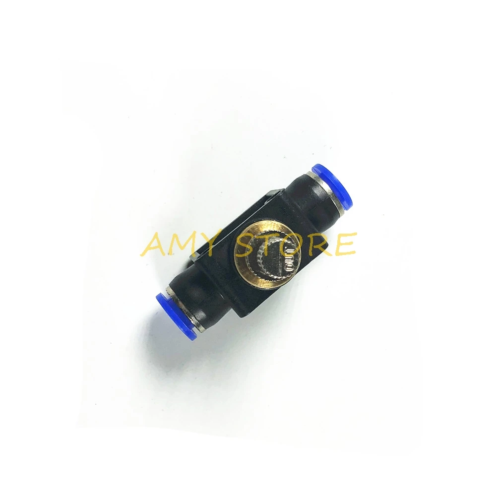 1Pc Valvola A Farfalla LSA 4 6 8 10 12mm Flusso D'aria Controllo della Velocità Tubo Dell'aria Tubo Valvola A Mano Pneumatico Push In Raccordi connettori