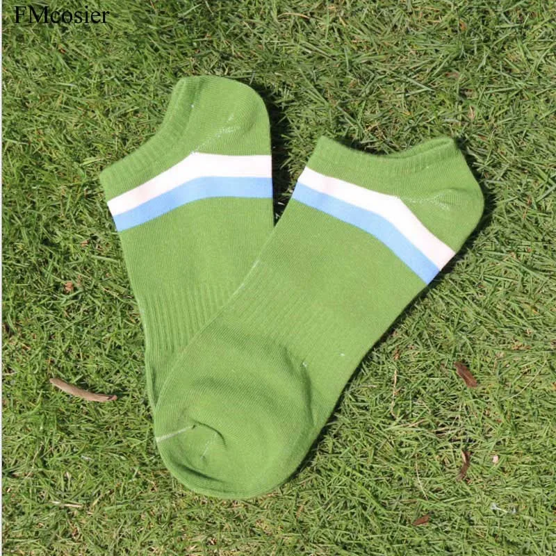 10 Pairs summer High Quality men's cotton socks Comfortable Colorful Ankle short stockings for Male Black Blue White Green