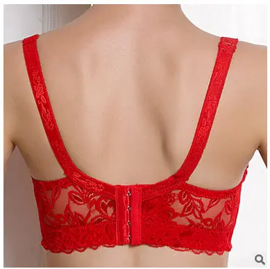 New Women Sexy Lace Bra for Women Embroidery 34 36 38 40 42 44 46 A B C D Cup Bras Push Up Deep V Brand cotton support Bra C3306