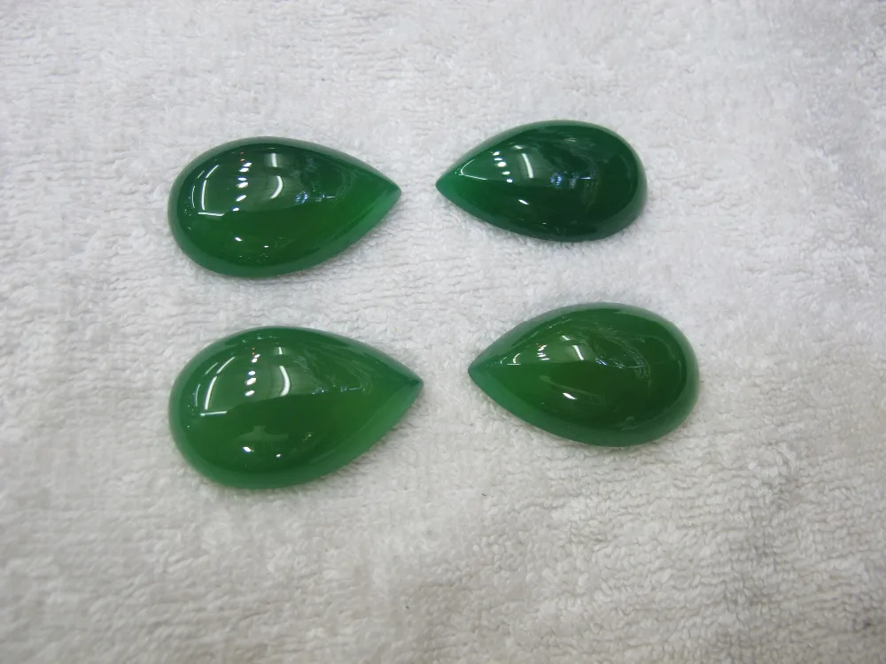 Quality Natural Green Agate CarneliaN Pear Shape Cabochon 22x30mm Natural Gem Stone Jewelry Ring Cabochon 10pcs/lot