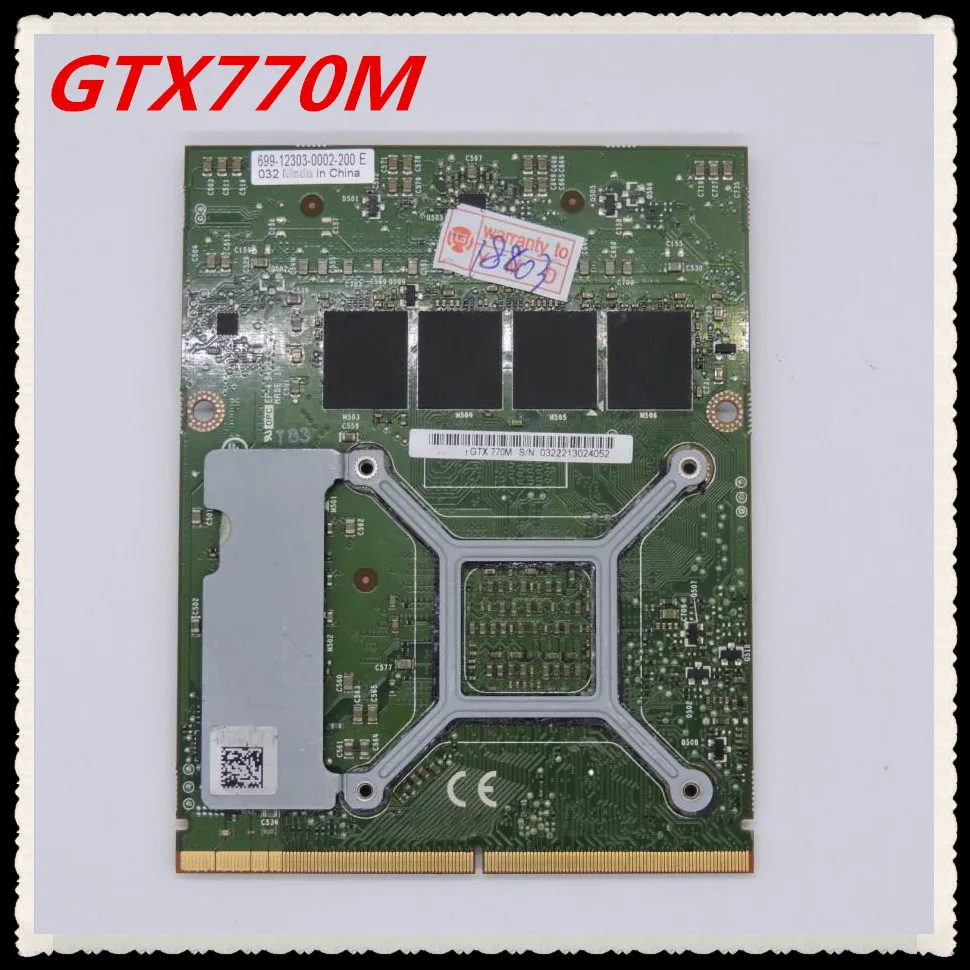 GTX 770M GTX770M 3G DDR5 HW6C9 D3XJC N14E-GS-A1 Video Grafik VGA karte Für Dell M17X R2 R3 R4 r5 M18X R1 R2