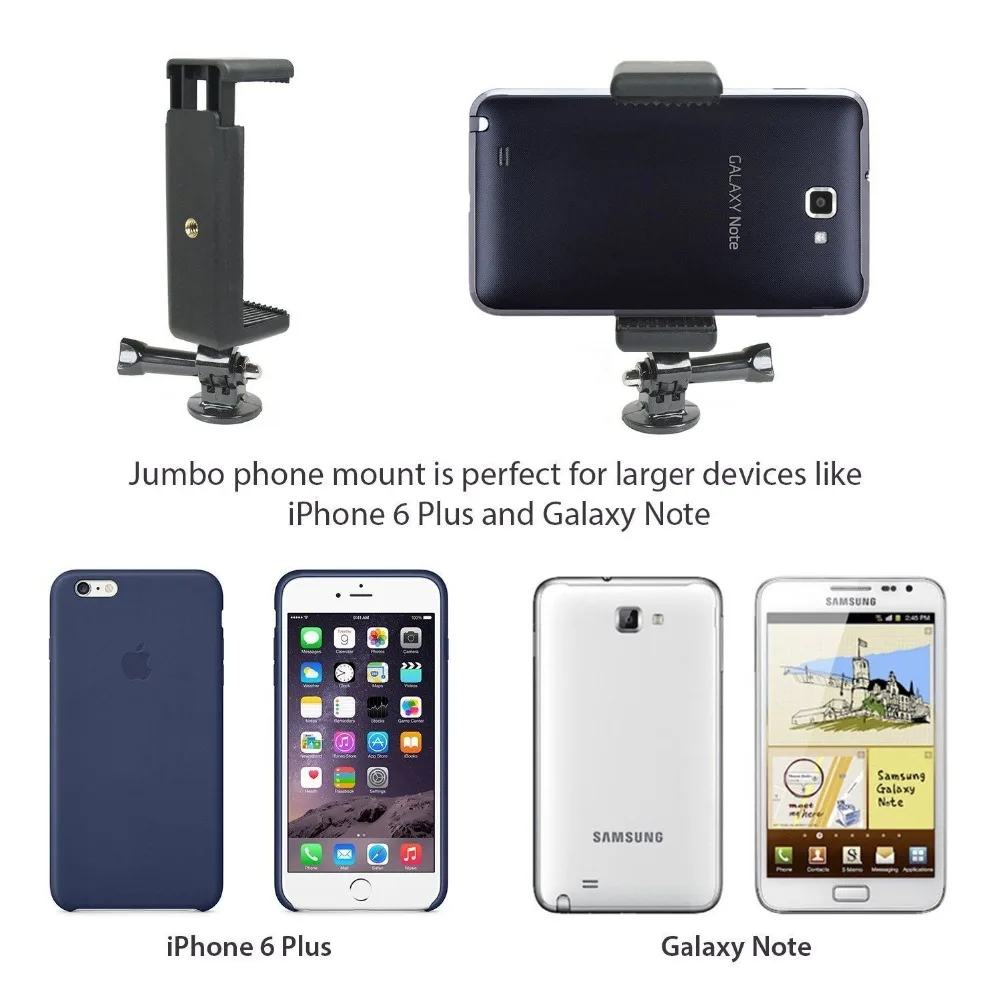 2X Jumbo Smartphone Mount, with Dual Threads (1/4