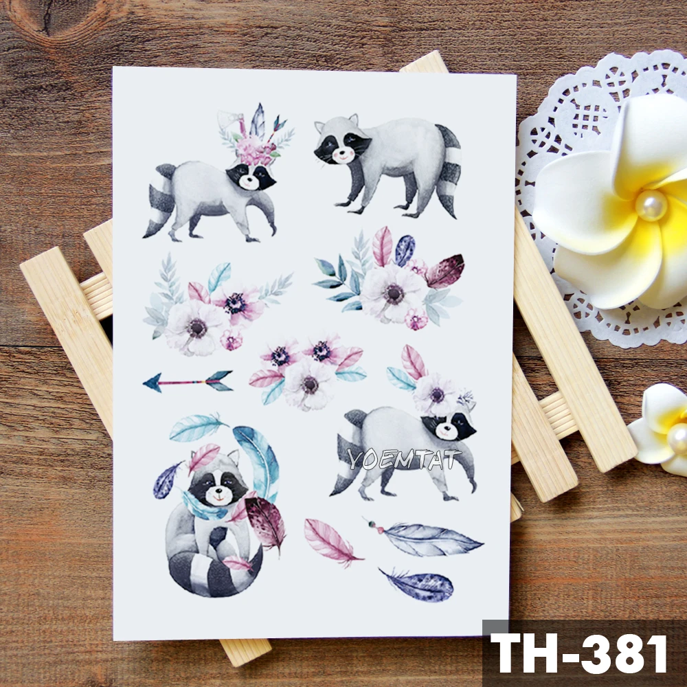 Waterdichte Kinderen Cartoon Tattoo Stickers Eenhoorn Panda Jongen Arm Tatoeages Tijdelijke Meisje Leuke Flamingo Paard Flash Tatoos Pony