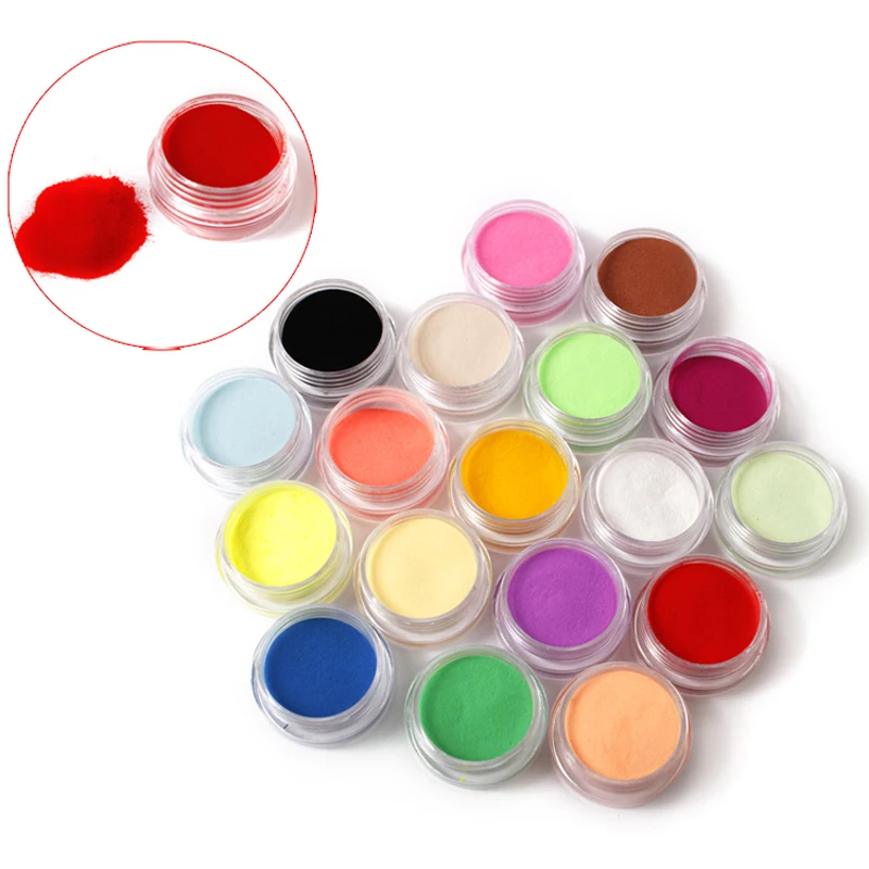 Poudre acrylique pour ongles, 12 couleurs, poussière de sculpture, UV, polymère, constructeur, Kit de manucure