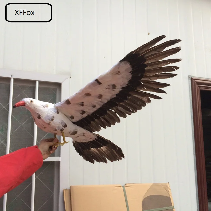 

new real life wings Seagull model foam and feather big seagull bird doll about 50x100cm xf0030